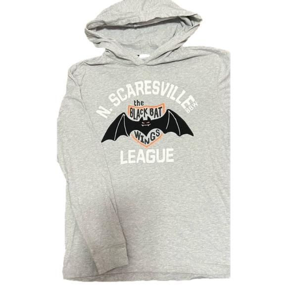 𝅺GYMBOREE Size 12 Years Boy’s Long Sleeved Hooded Halloween Shirt, EUC - Picture 2 of 3